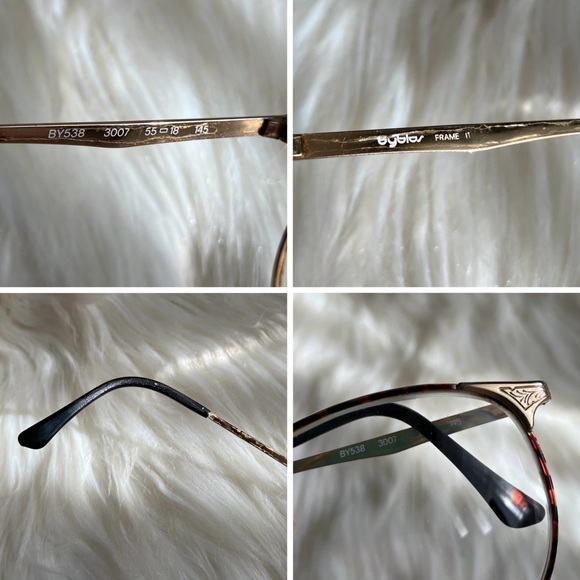 80s Vintage Byblos Glasses Retro Frames Style BY538 Eyeglasses Tortoiseshell - Picture 6 of 10